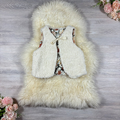 Weste gefüttert mit Blumenjersey