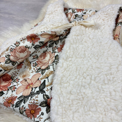 Weste gefüttert mit Blumenjersey