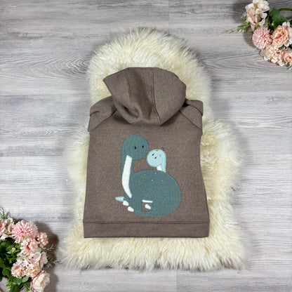 Bestickte Sweatjacke Dinoduo