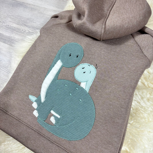 Bestickte Sweatjacke Dinoduo
