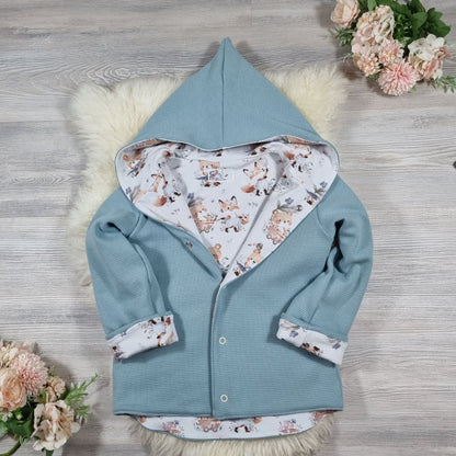 Zipfeljacke mit Stickmotiv - Fuchs mit Halstuch